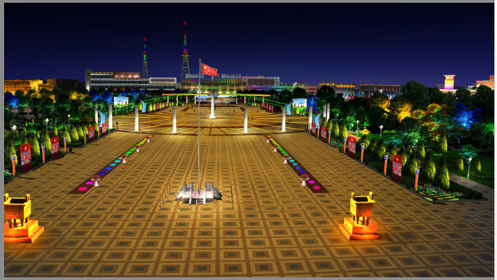 新疆麦盖提市市区街道整体亮化
